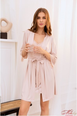 Халатик із модала з мереживом Your Touch BL-5012